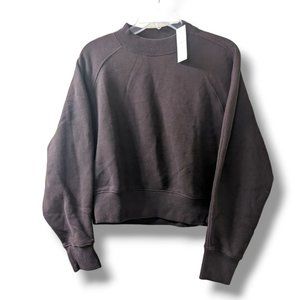Abercrombie & Fitch Dark Brown Essential Raglan Classic Crew Neck Sweatshirt